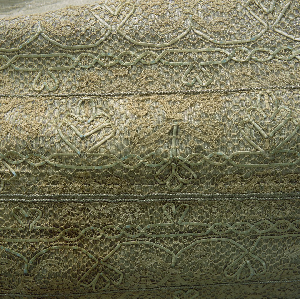 Detail of a Silver-tissue Dress by English School