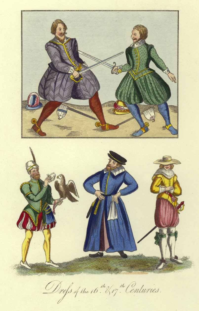 Dress of the 16th and 17th Centuries by English School