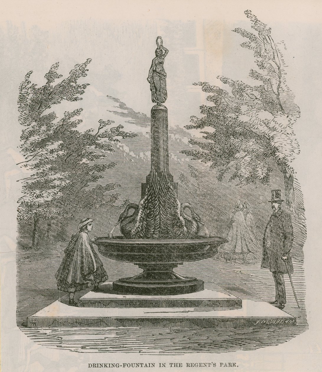 Drinking Fountain in the Regents Park by English School