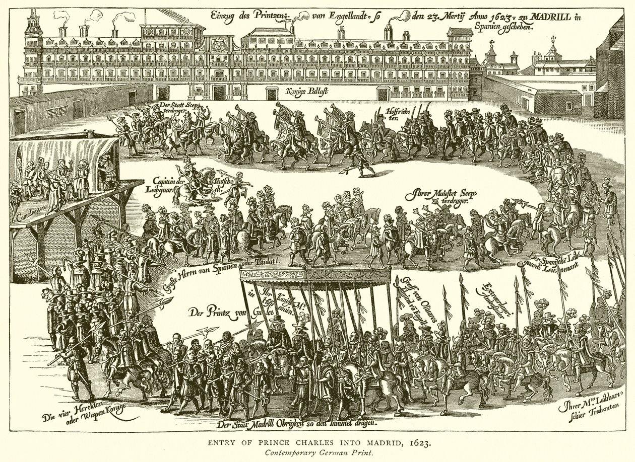 Entry of Prince Charles into Madrid, 1623 by English School