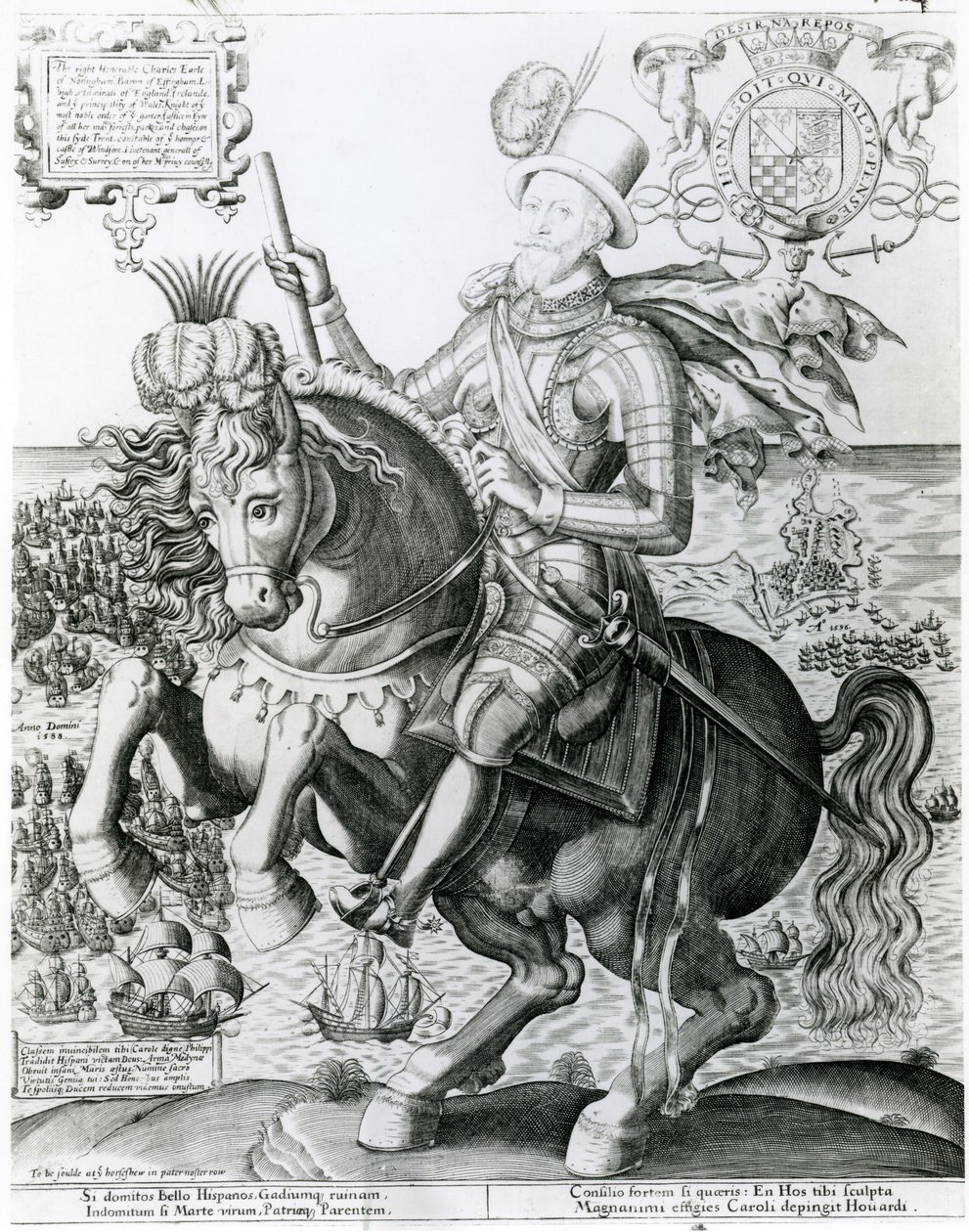 Equestrian Portrait of Charles Howard by English School