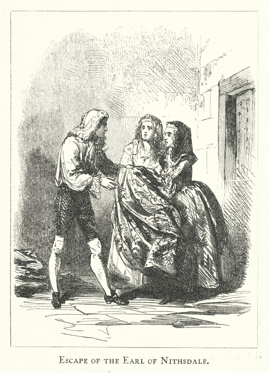 Escape of the Earl of Nithsdale by English School