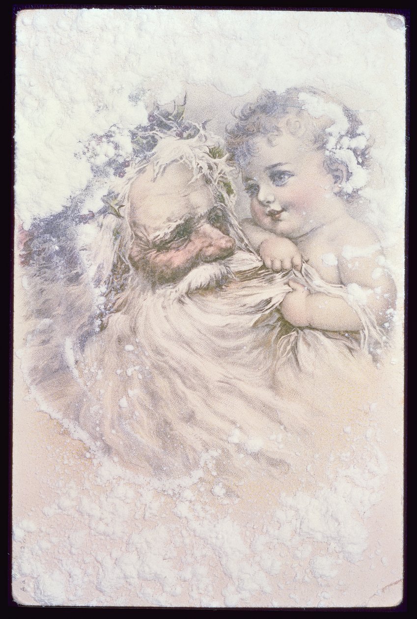 Father Christmas and a Child by English School