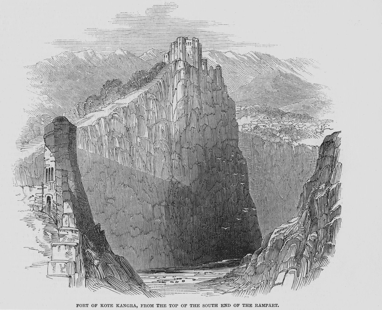 Fort of Kote Kangra by English School