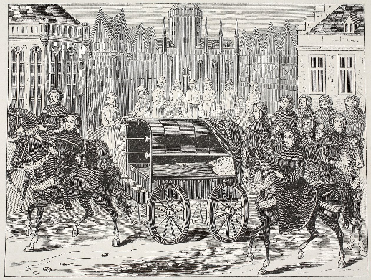 Funeral of Richard II by English School