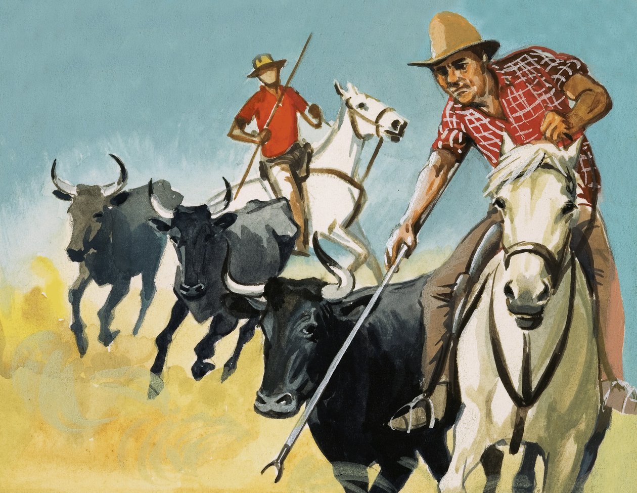 Guardians of the Camargue by English School