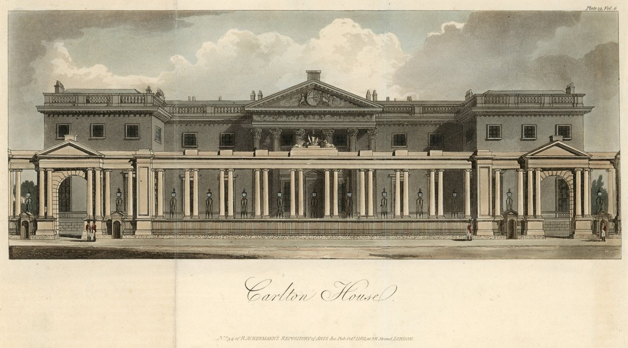 General View of Carlton House by English School