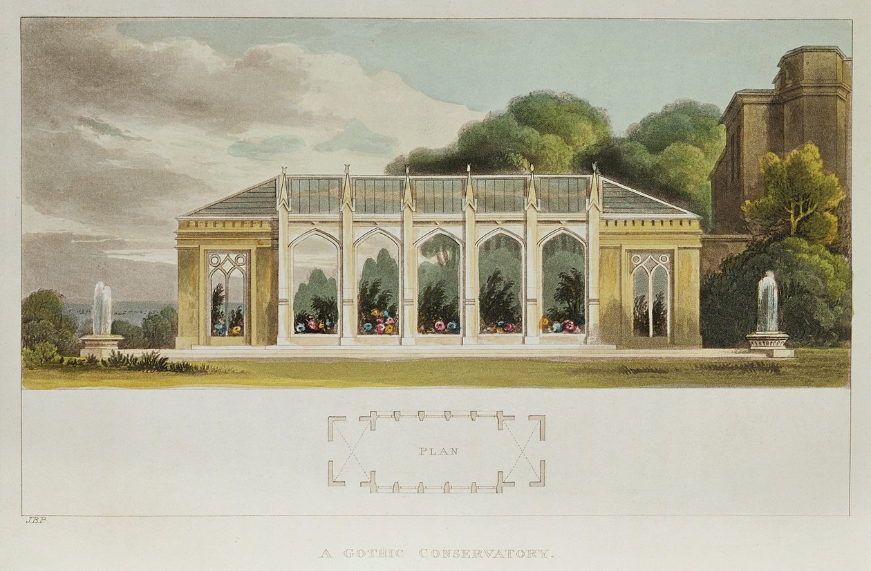 Gothic Conservatory, 1832 by English School