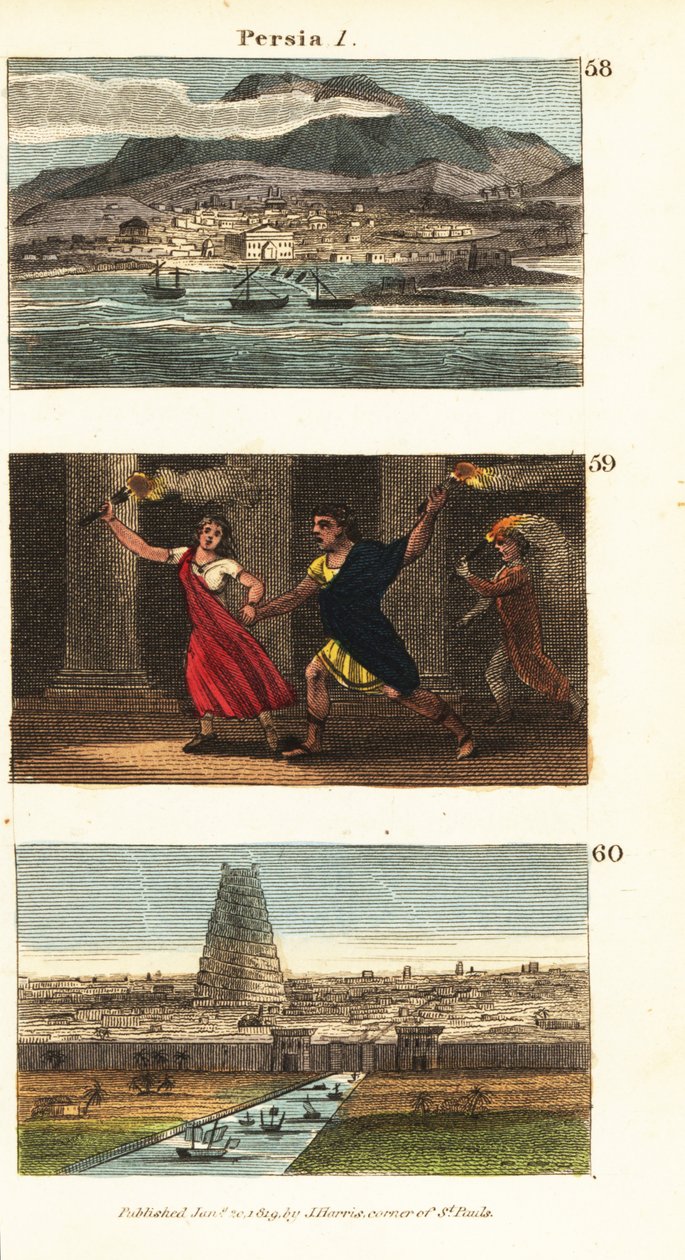 Historical Views of Persia (Iran) by English School