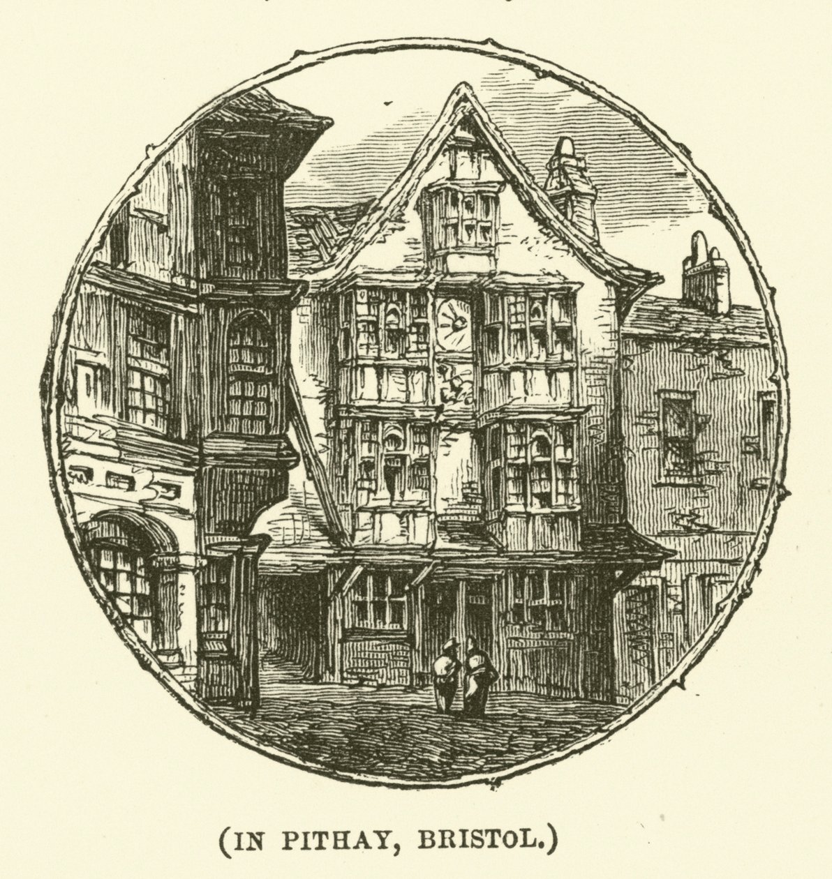In Pithay, Bristol (engraving) by English School