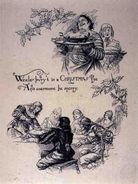 Jacobean style Christmas scene by English School