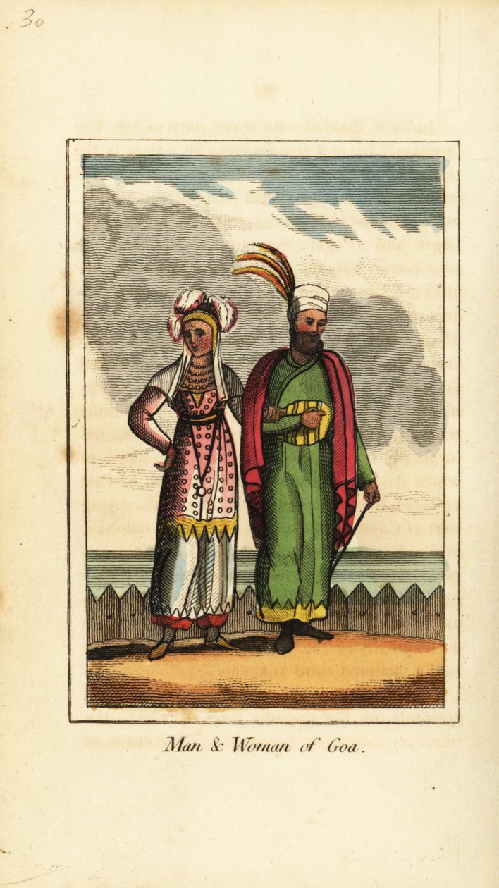 Man and Woman of Goa, India by English School