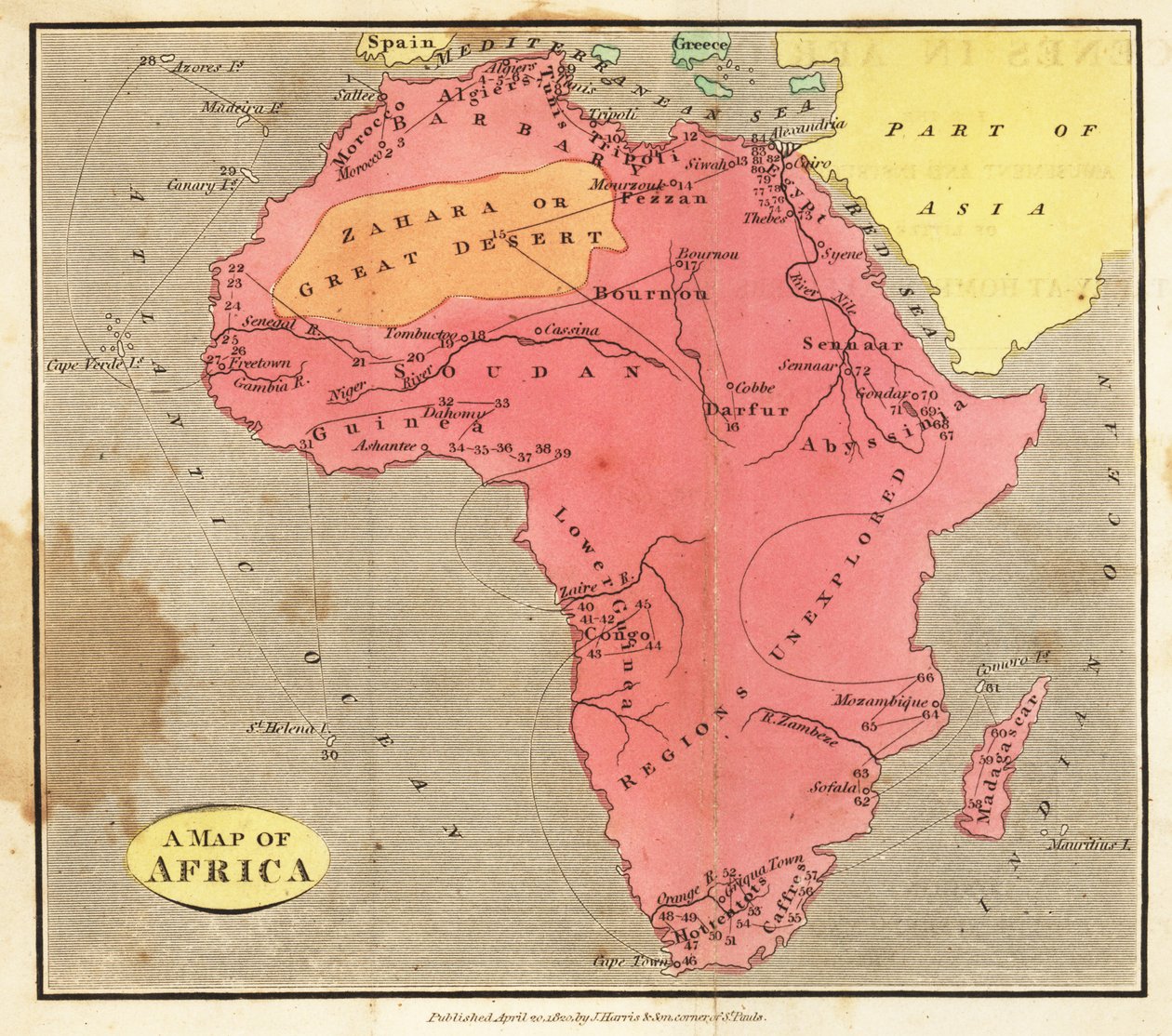 Map of Africa by English School