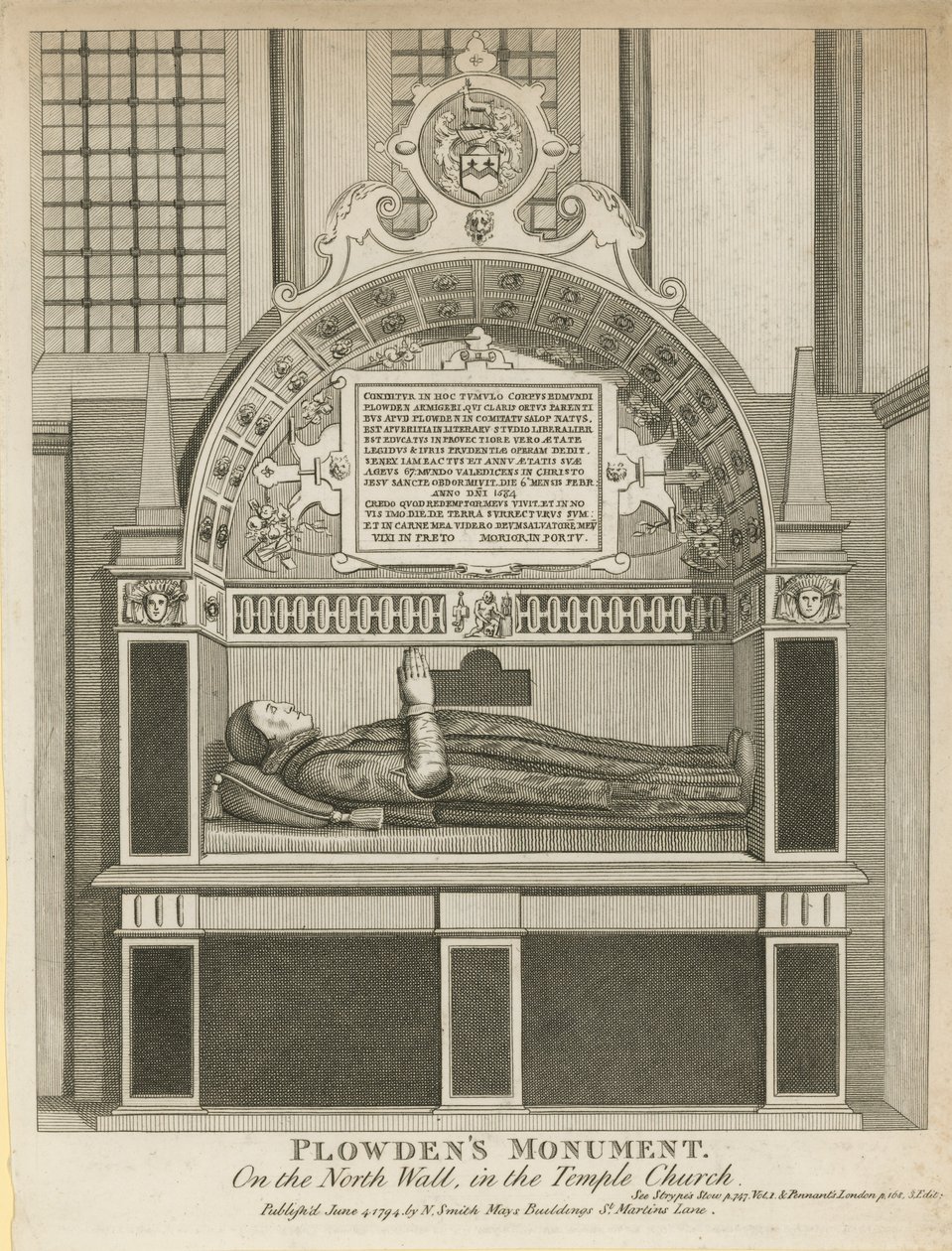 Monument to Edmund Plowden by English School