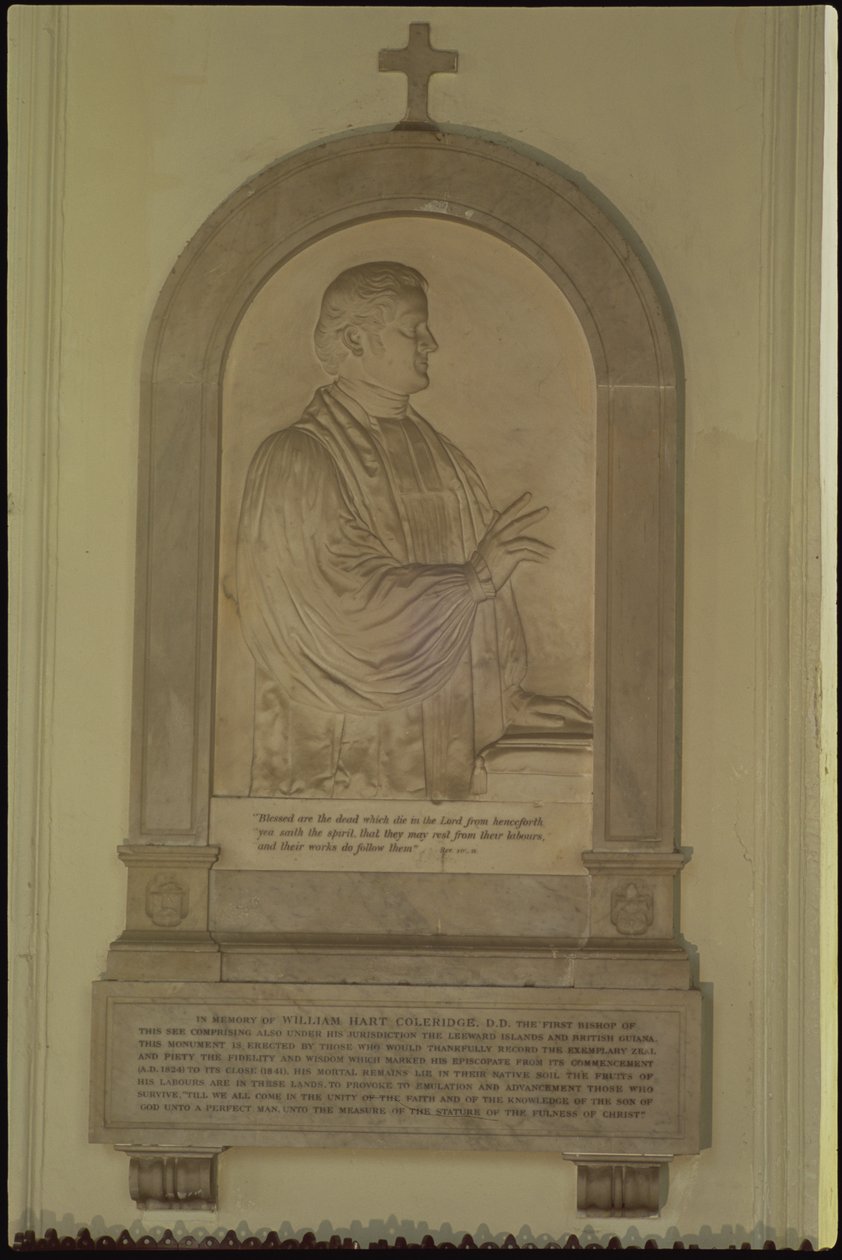 Monument to William Hart Coleridge by English School