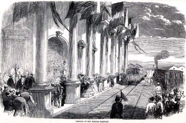 Opening of the Madras Railway by English School