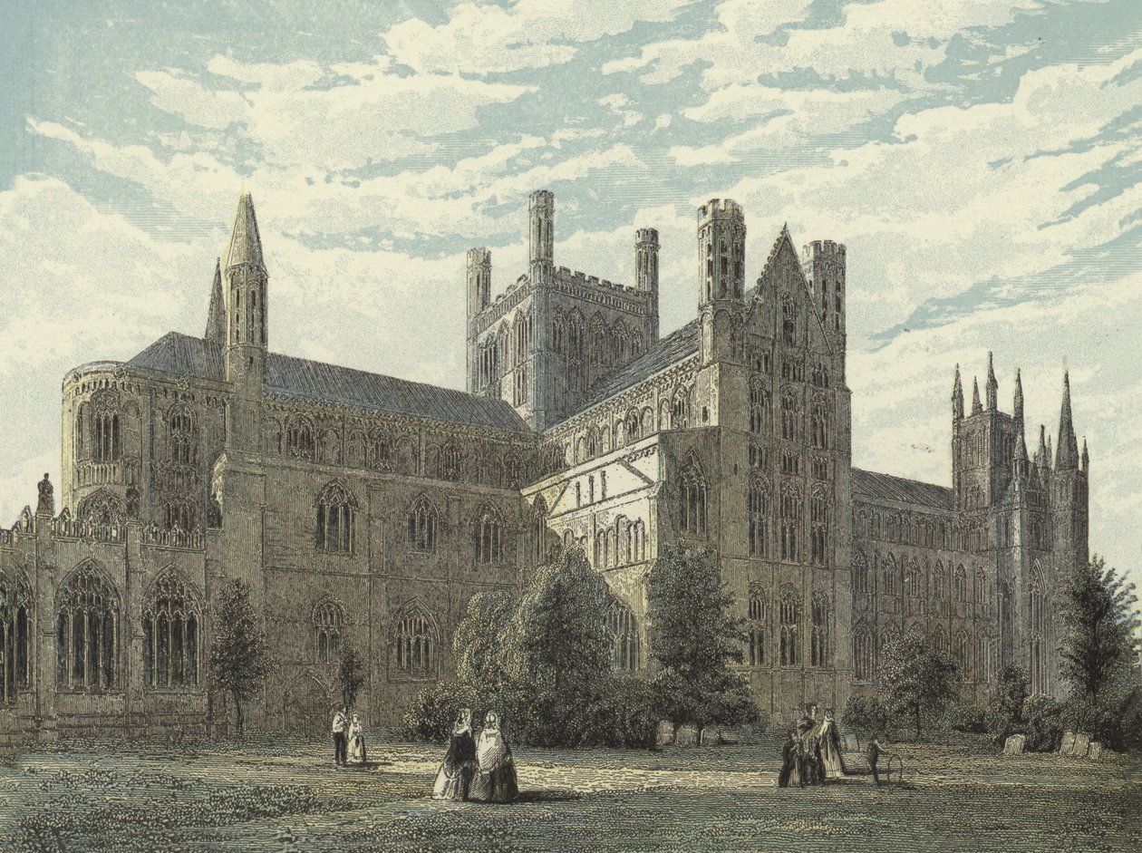 Peterborough Cathedral, North East View by English School