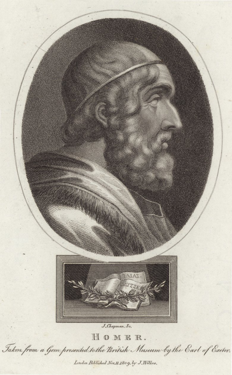 Portrait of Homer by English School