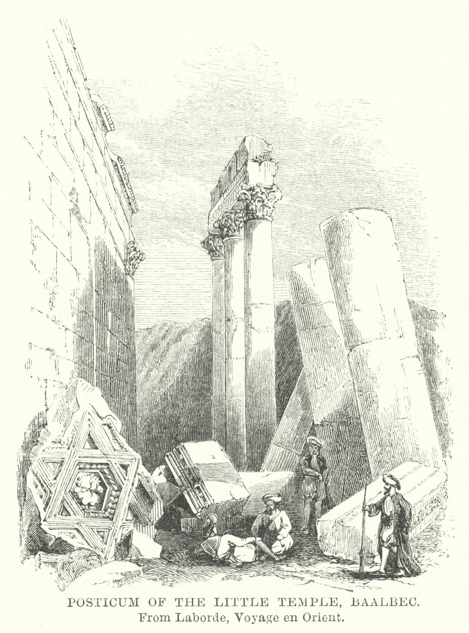 Posticum of the Little Temple, Baalbec by English School