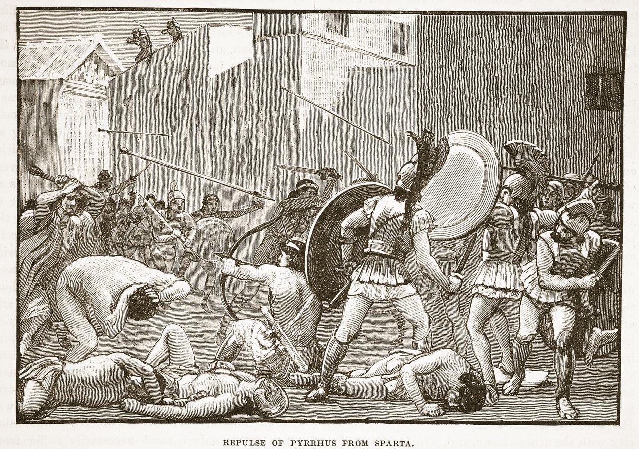 Repulse of Pyrrhus from Sparta by English School