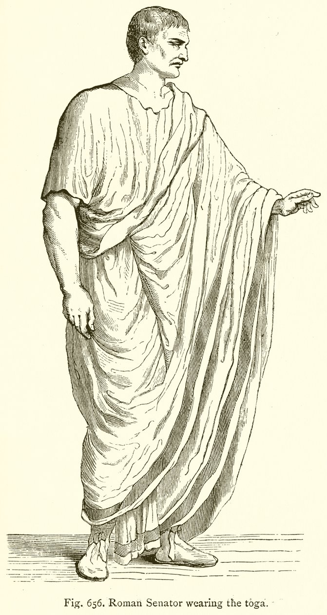 Roman Senator wearing the Toga by English School