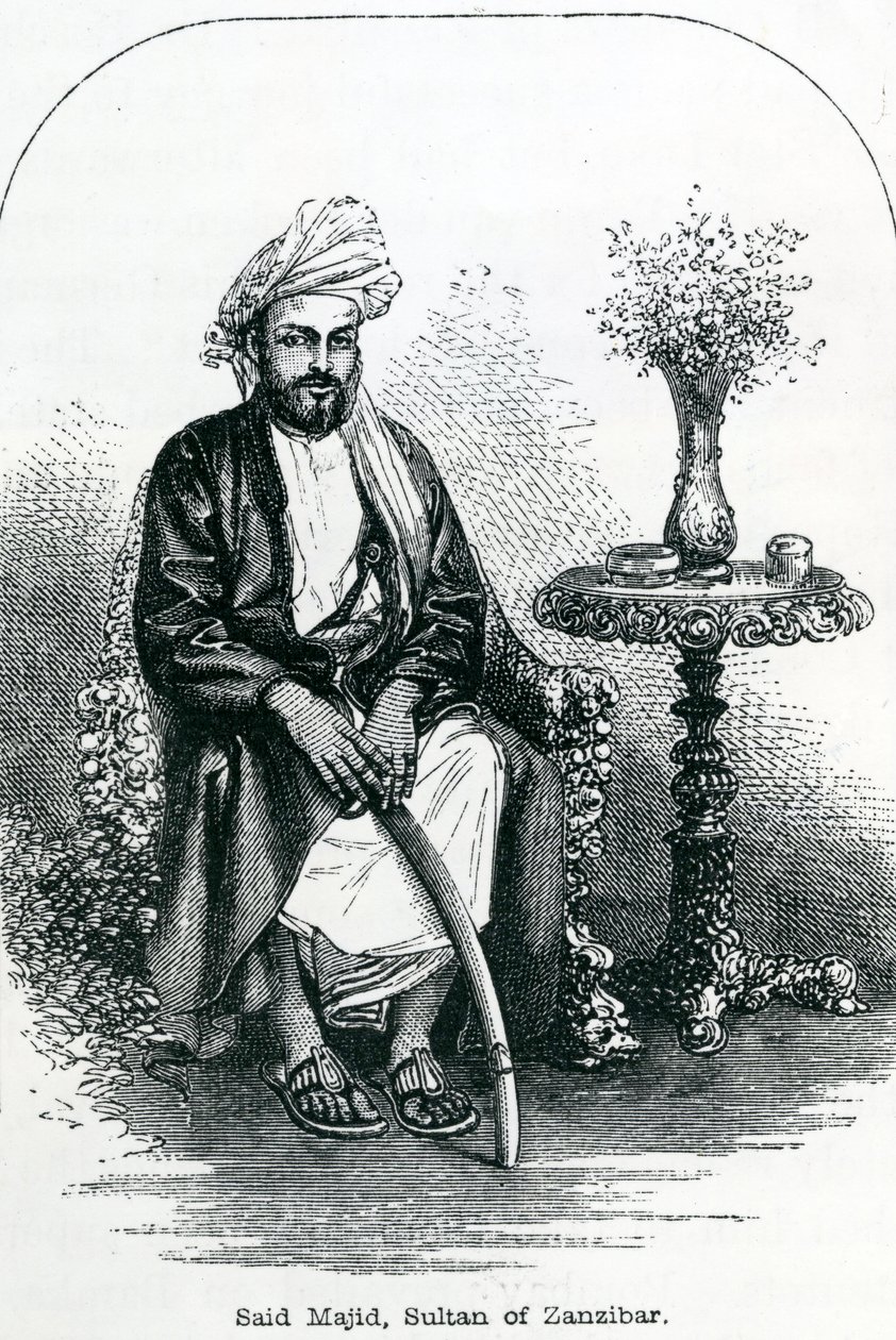 Said Majid, Sultan of Zanzibar (engraving) by English School