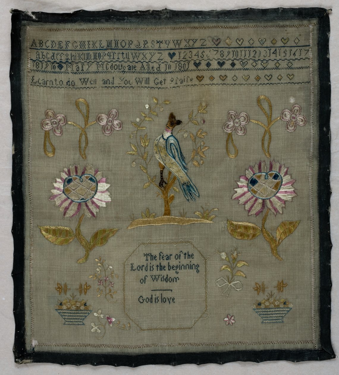 Sampler by Mary Macdougale by English School