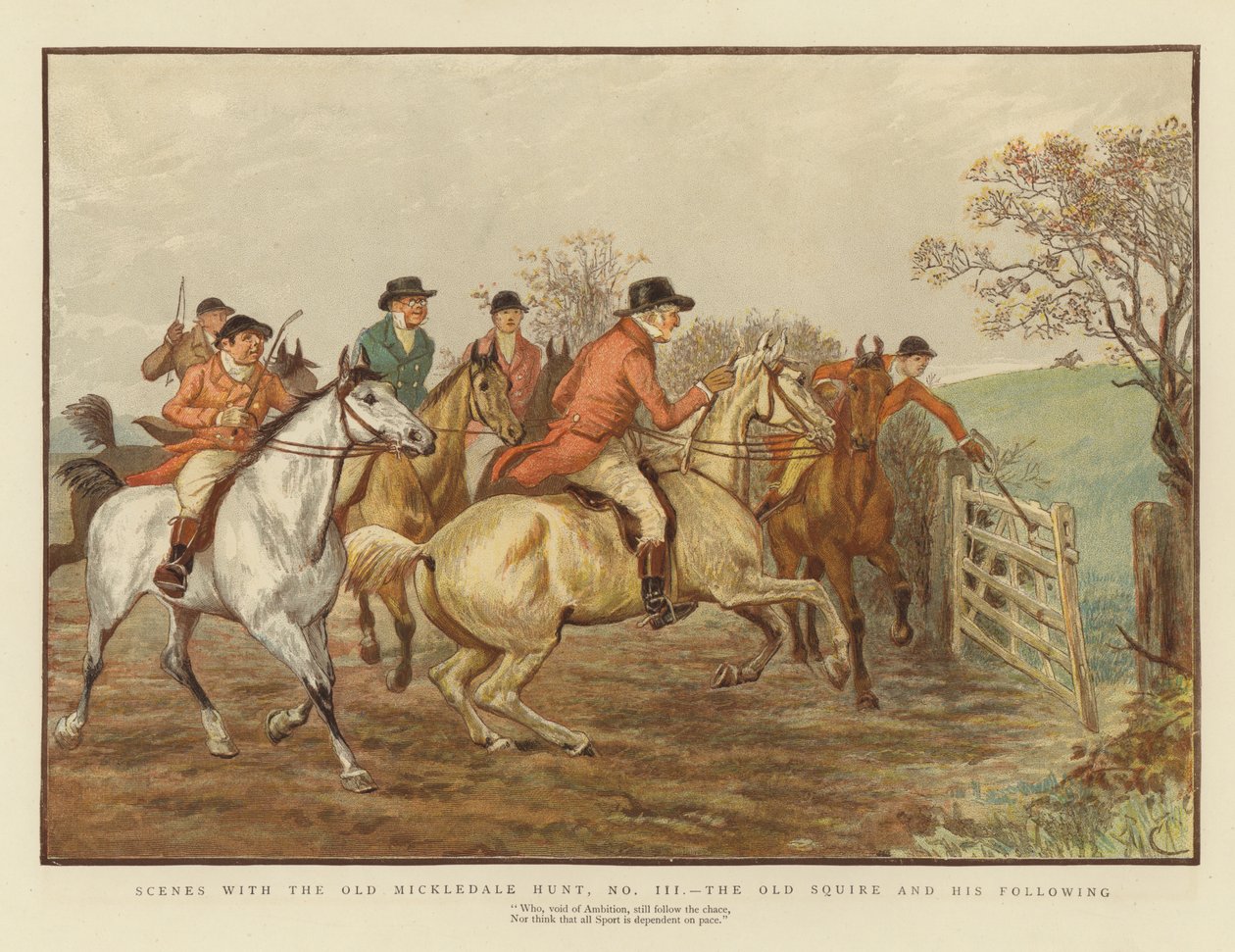 Scenes with the Old Mickledale Hunt by English School