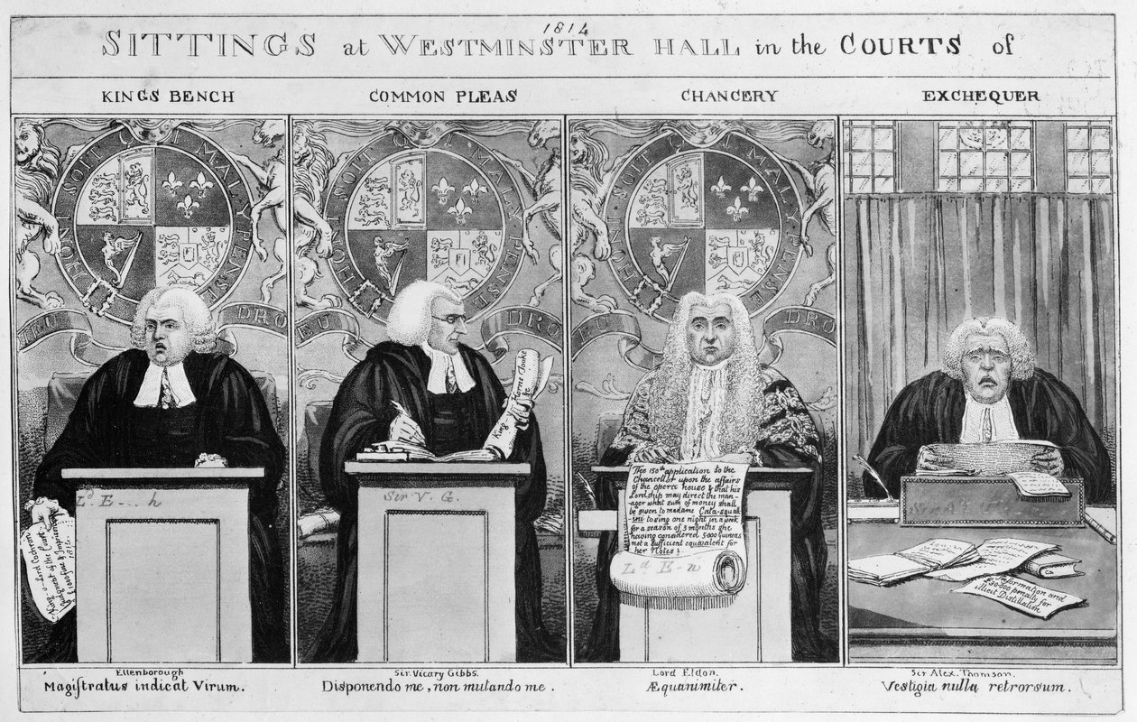 Sittings at Westminster Hall Courts by English School