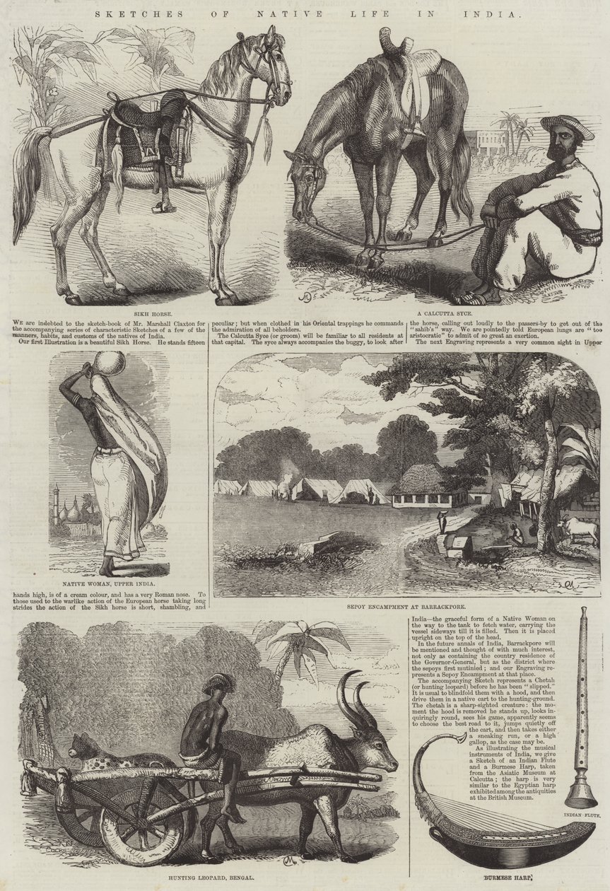 Sketches of Native Life in India by English School