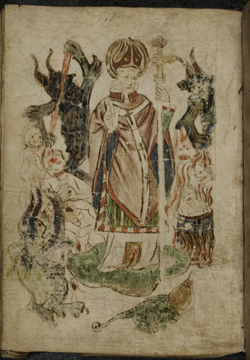 St Patrick Surrounded by Demons by English School