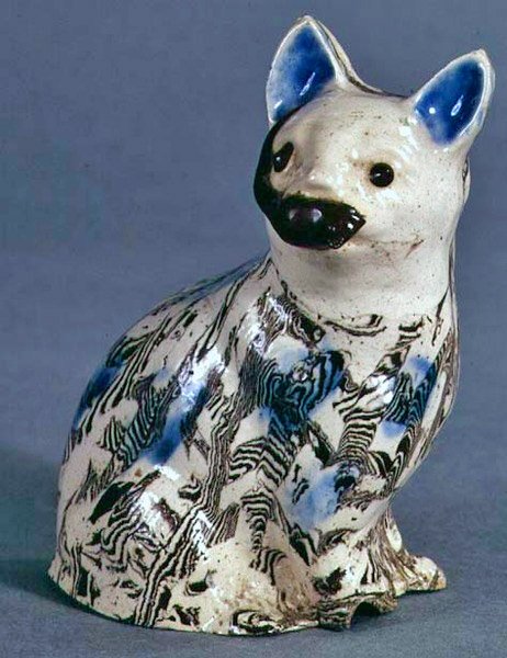 Staffordshire Solid Agate Cat by English School
