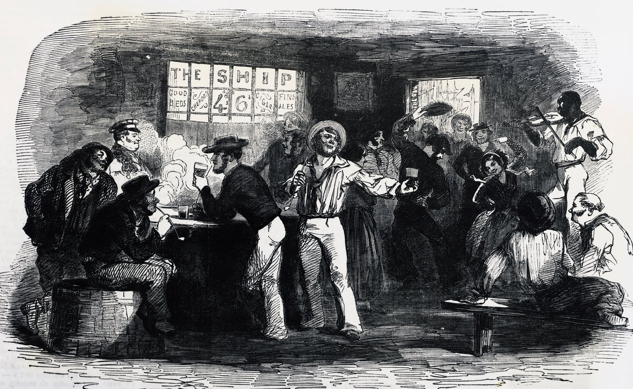 Tavern frequented by sailors by English School