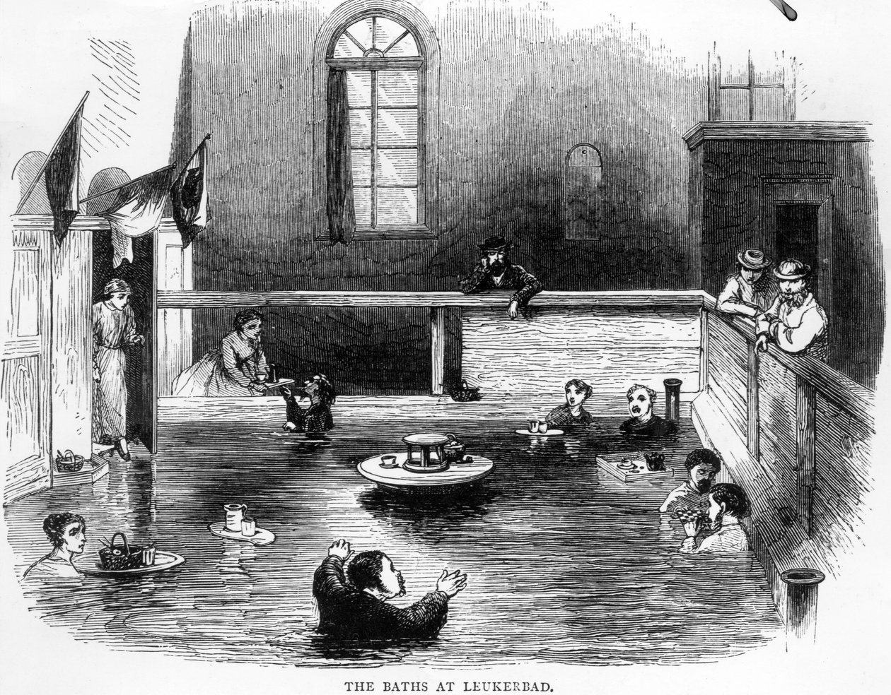 The Baths at Leukerbad by English School