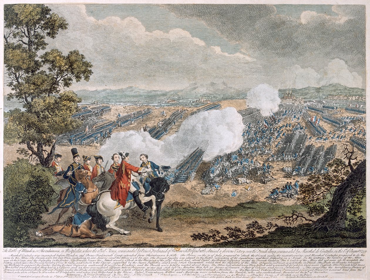 The Battle of Minden by English School