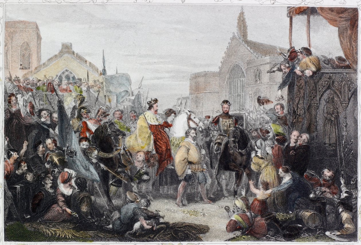 The Black Prince Entering London by English School
