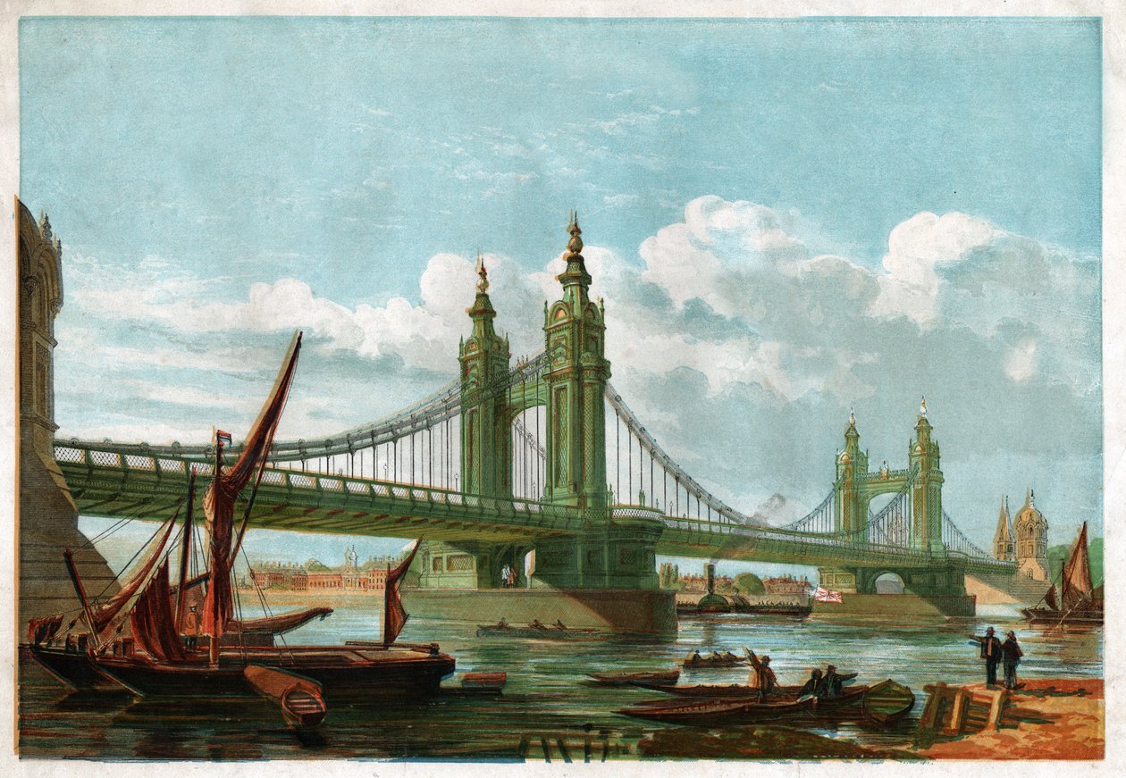 The Chelsea Bridge, London by English School