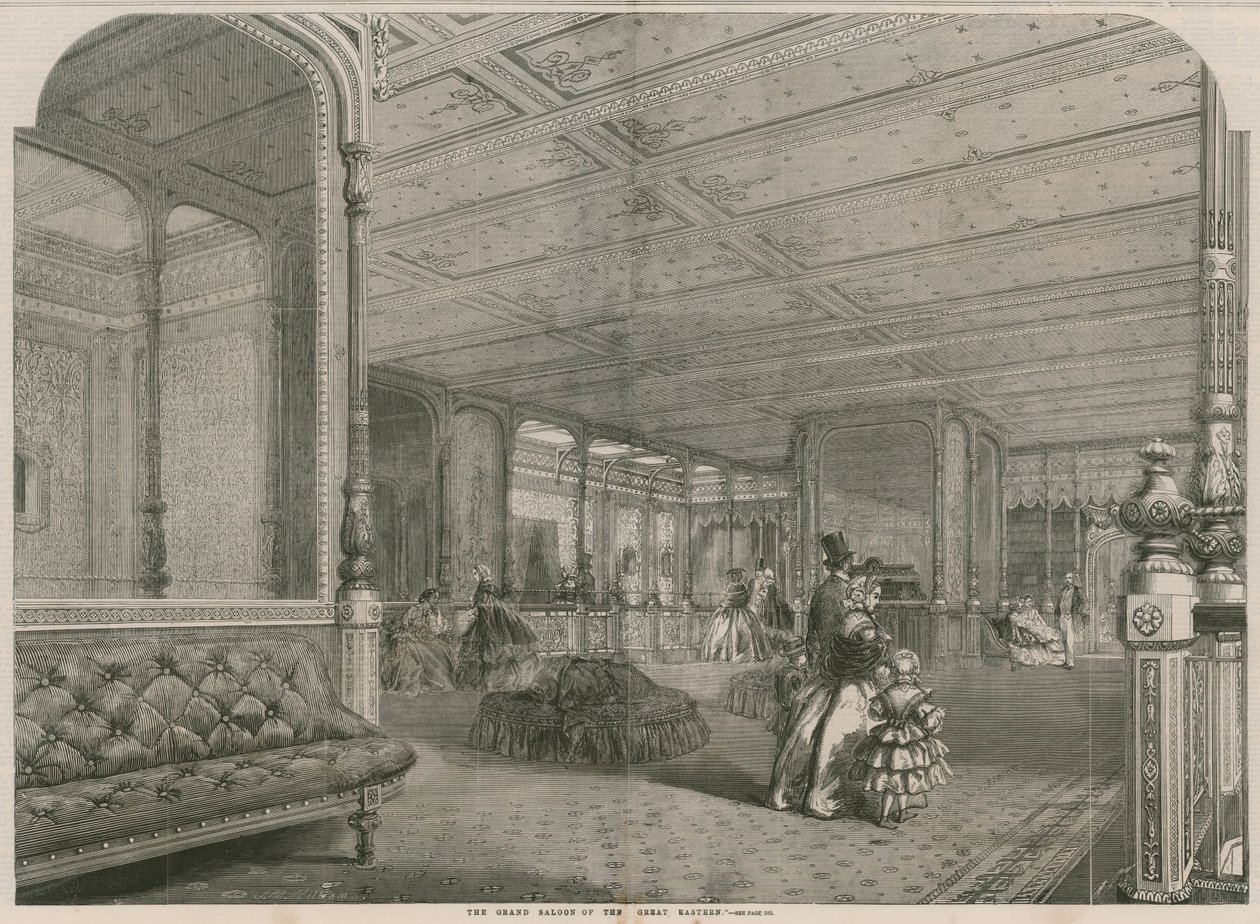 The Grand Saloon of the Great Eastern by English School