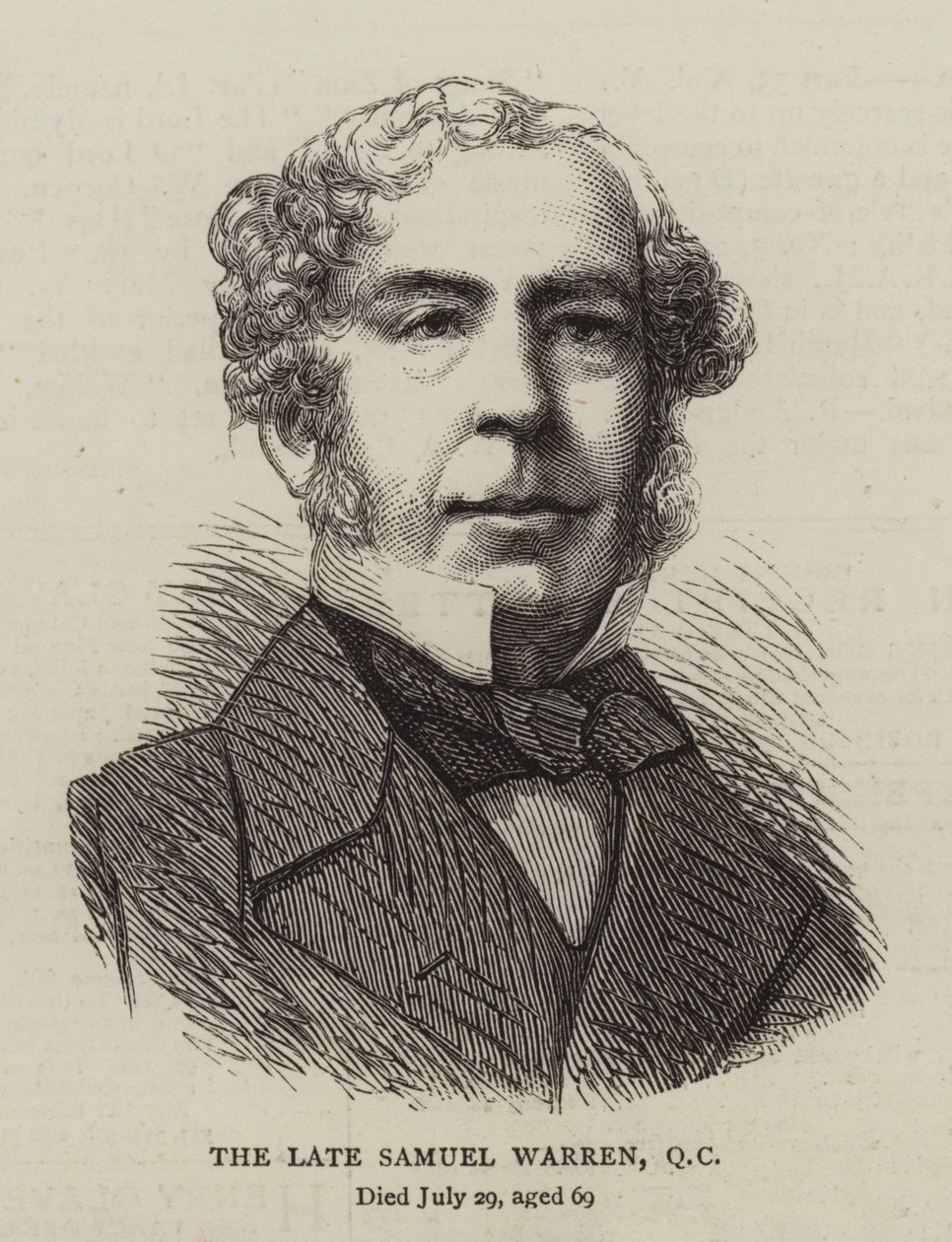 The Late Samuel Warren, QC by English School