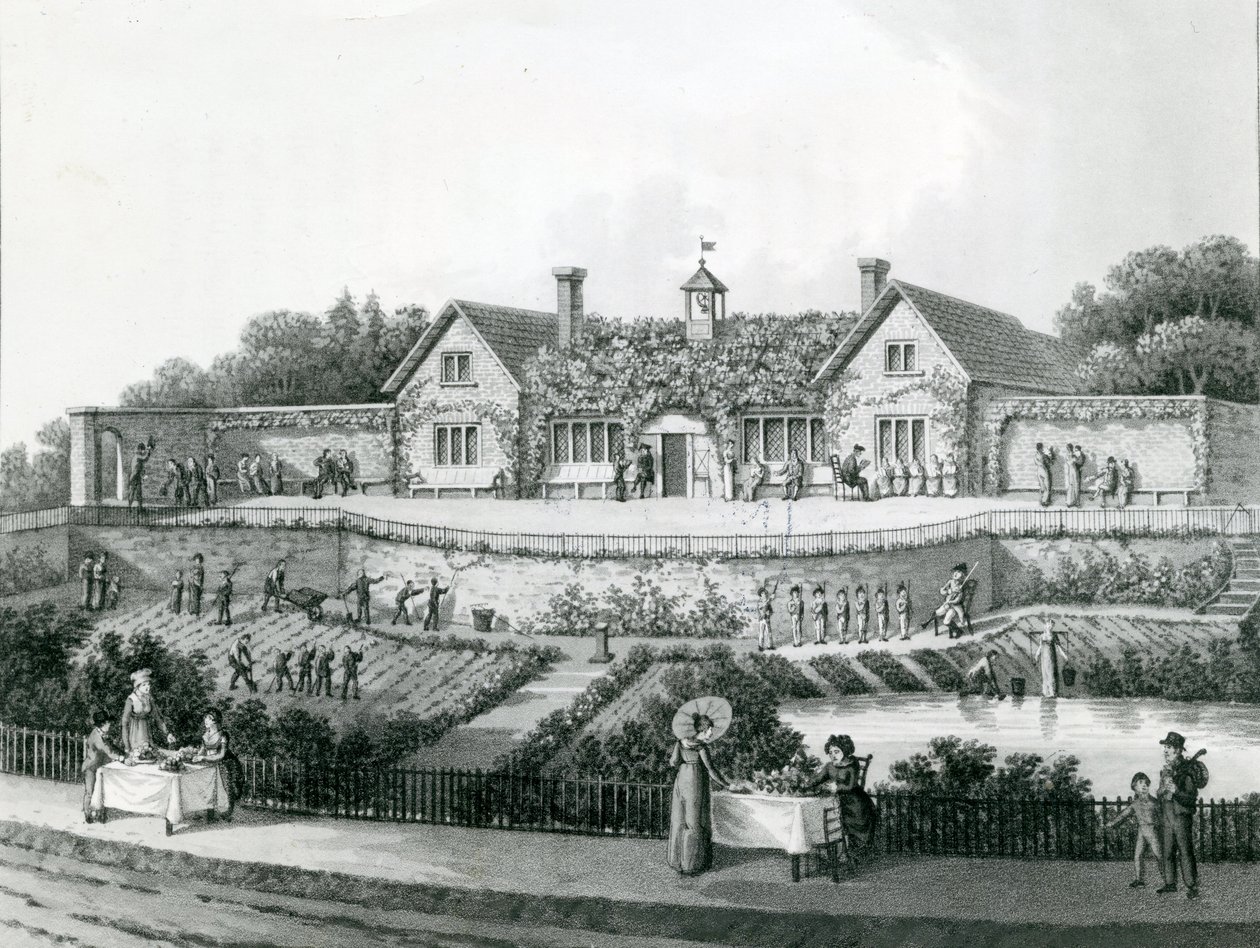 The Work House (engraving) by English School
