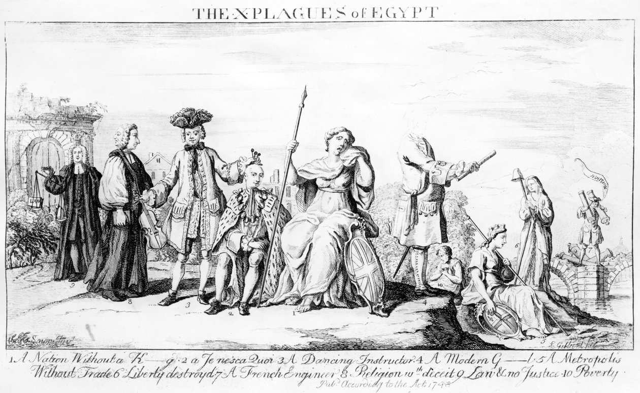 The Ten Plagues of Egypt, c.1749 by English School