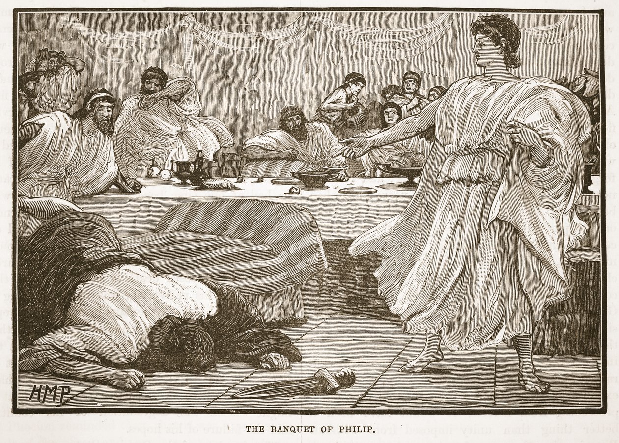 The Banquet of Philip by English School