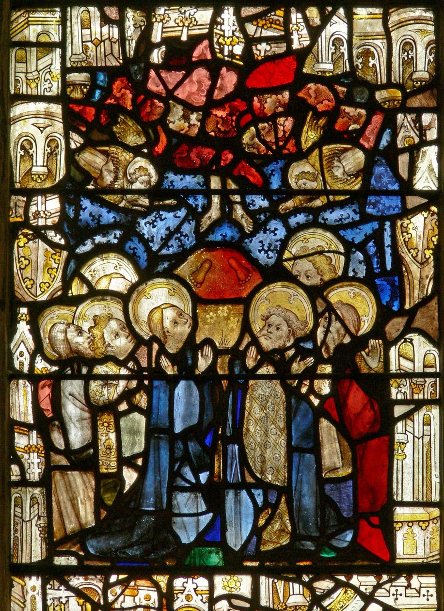 The east window depicting the Ascension by English School