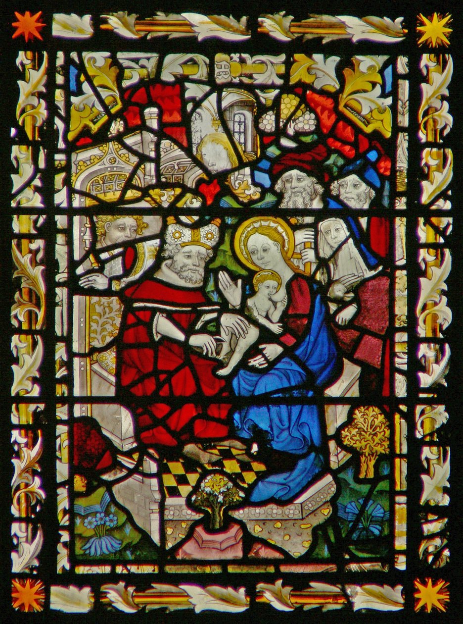 The east window depicting the Circumcision by English School