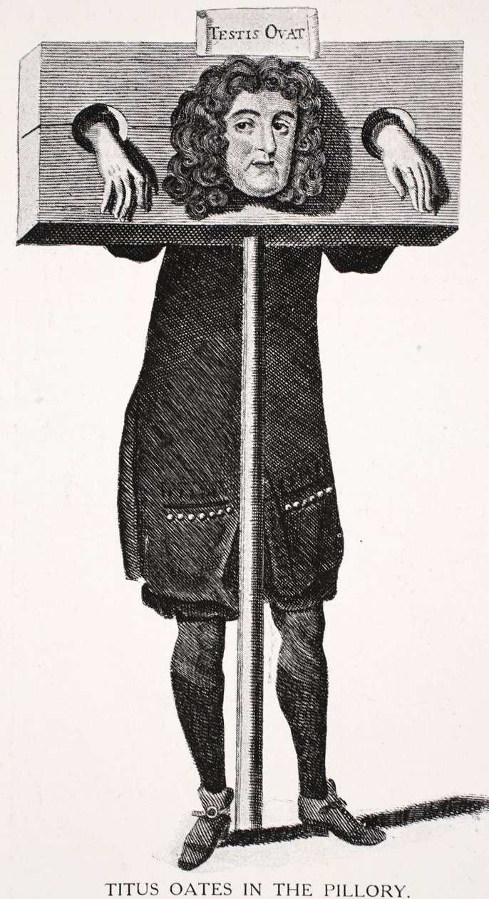 Titus Oates in the Pillory by English School