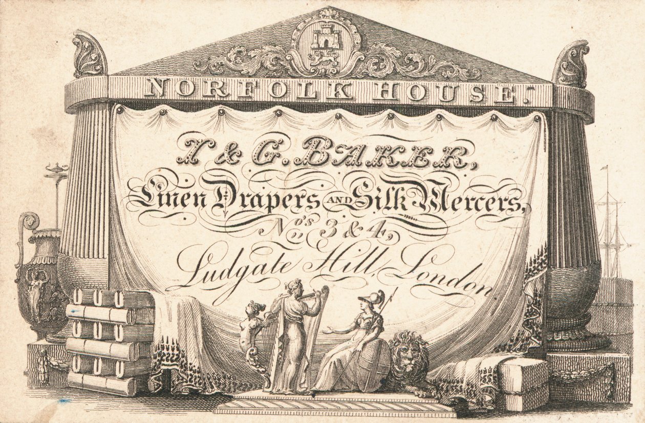 Trade Card, T & G Baker by English School