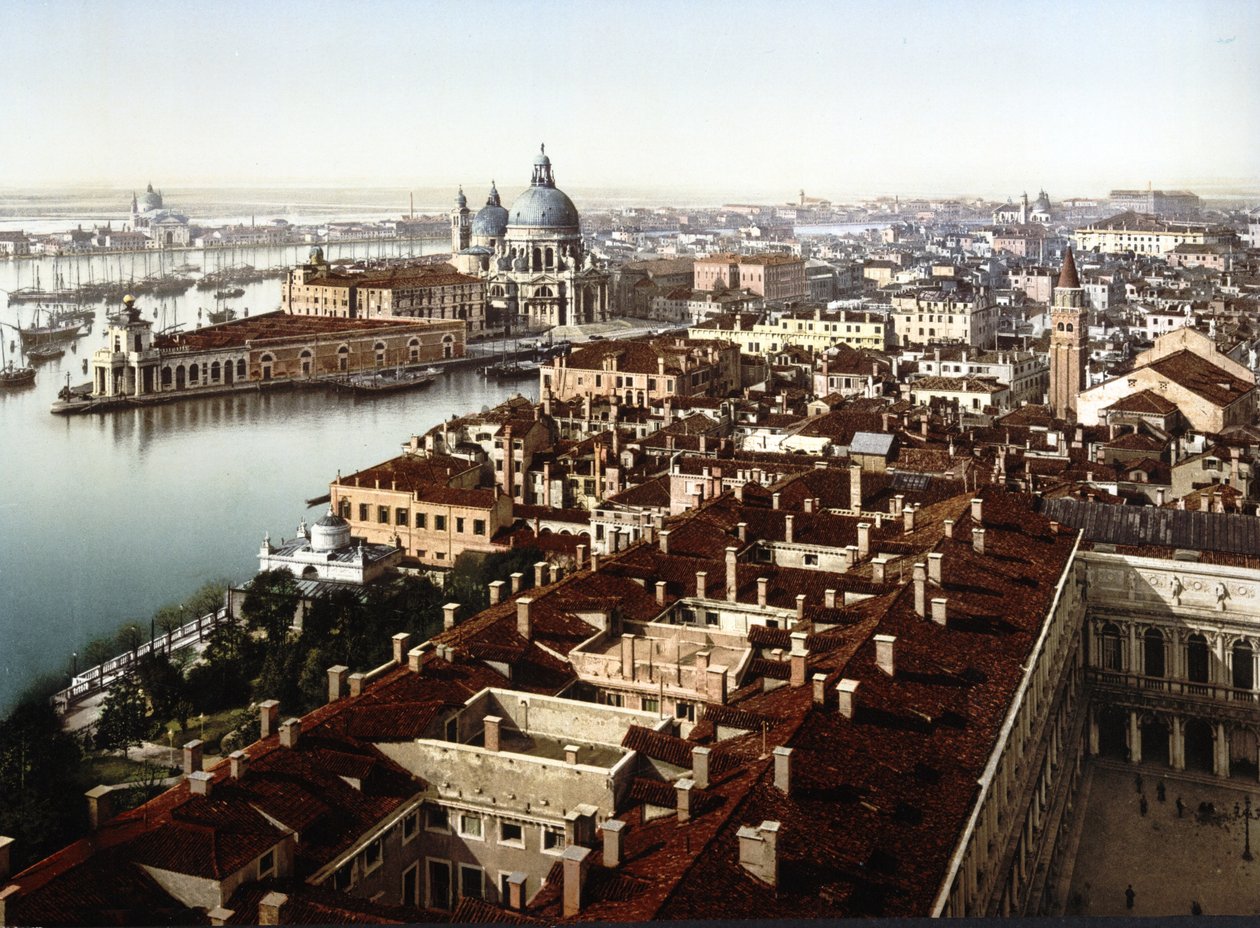 View from the Campanile, Venice by English School