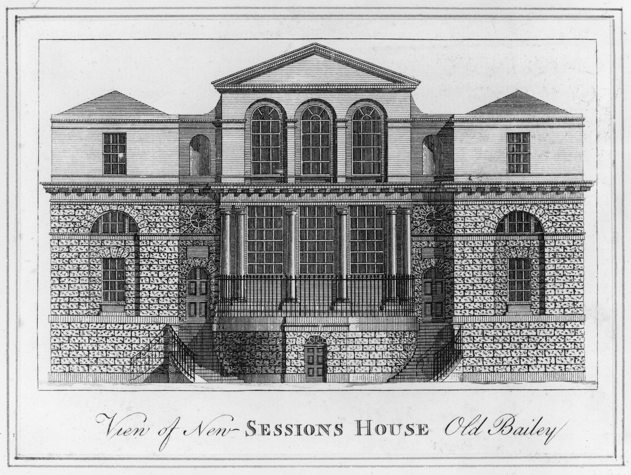 View of New Sessions House Old Bailey by English School