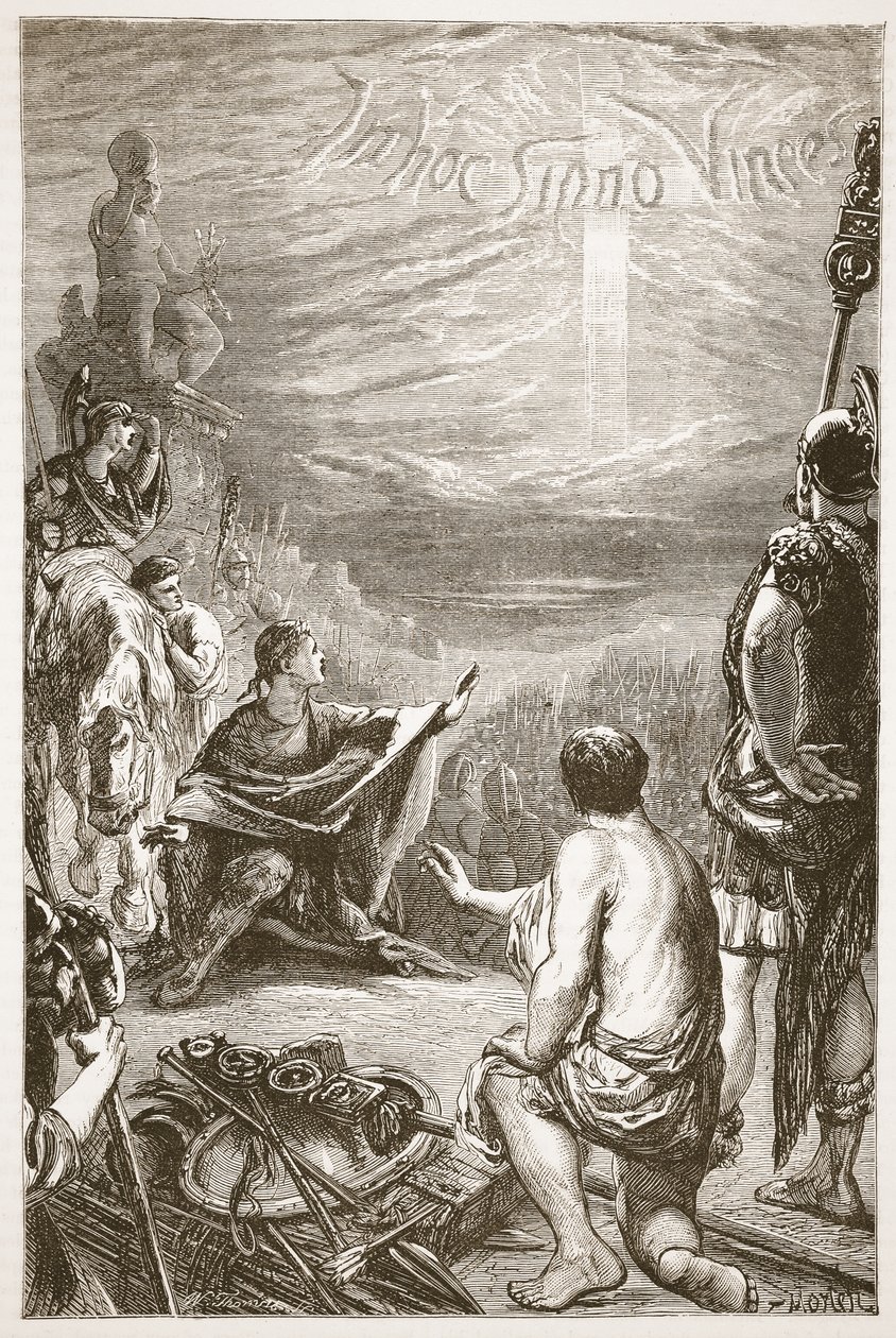 Visions of the Cross at Saxa Rubra by English School