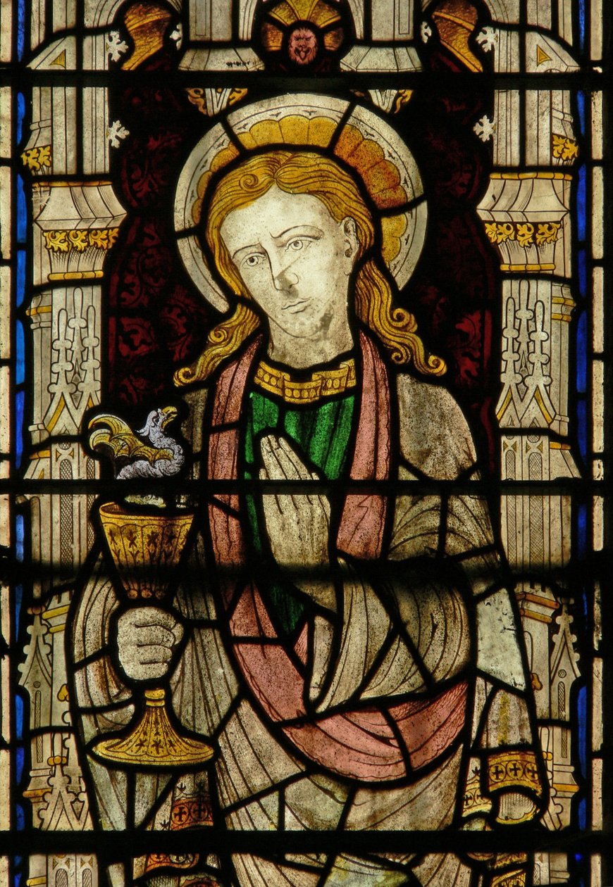 Window depicting St John by English School